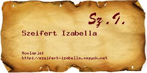 Szeifert Izabella névjegykártya